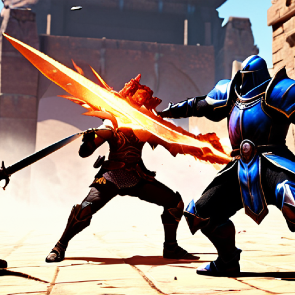 **Image Prompt:** A dynamic team fight scene in Eternal Return. Focus on popular characters, maybe featuring a carry dealing massive damage with a Blade of the Infinite, while a tank like character with the Aegis of the Knight protects their allies. Emphasize the chaos and strategic elements of the game. Style: Action-packed, vibrant colors, slightly stylized.