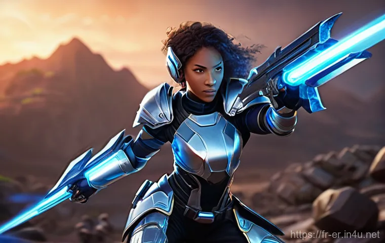 이터널리턴 스킬 티어 리스트 - **Prompt:** A highly detailed, realistic illustration of Nadine, the archer from Eternal Return, poi...