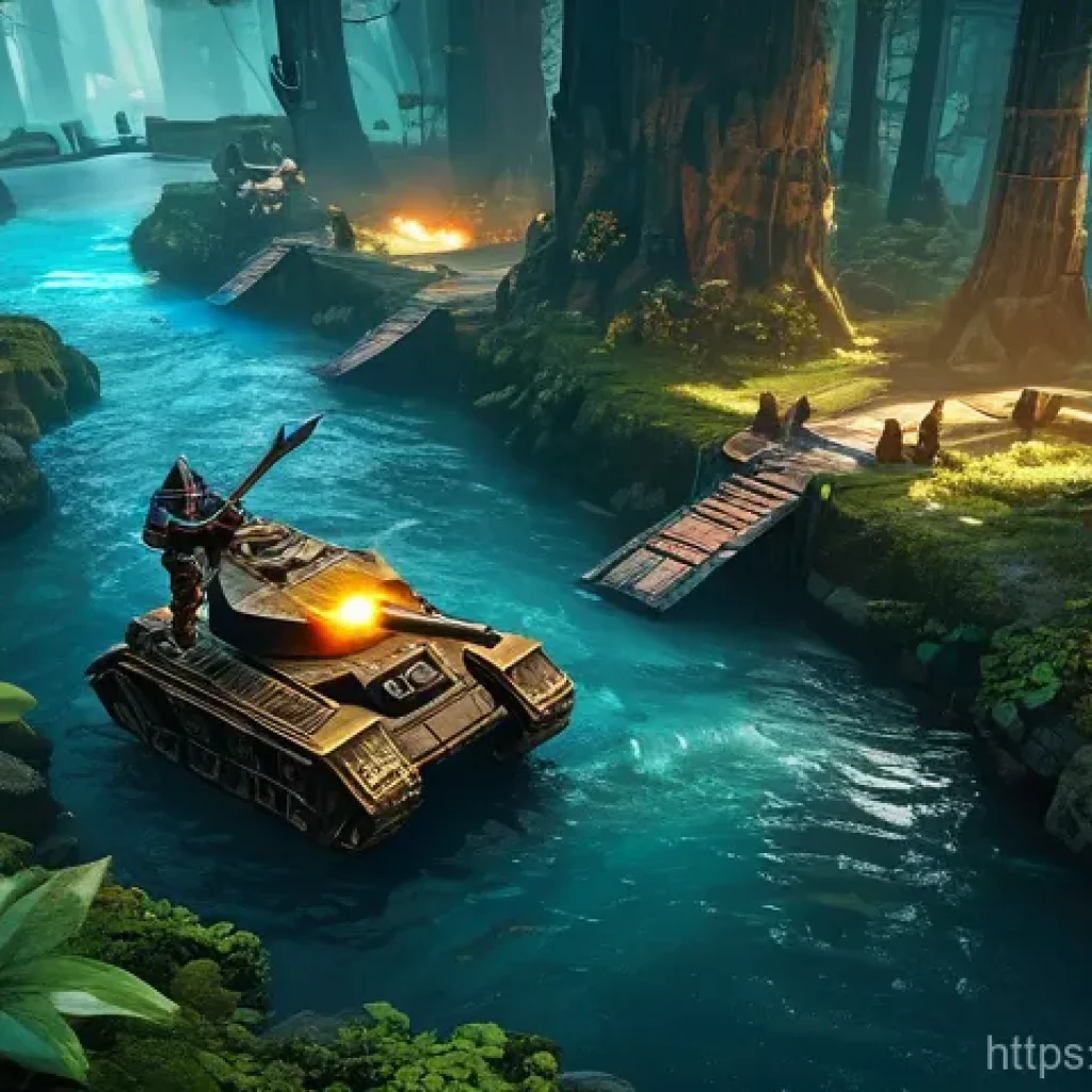 이터널리턴 글로벌 경기 관전 - **Prompt: "An intense, dynamic overhead view of three diverse Eternal Return characters in action on...