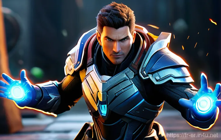 이터널리턴 유저 친화적 업데이트 - **Prompt 1: Dynamic Character Action in a Redesigned Area**
    "A powerful Eternal Return game char...