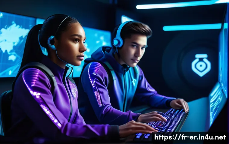 이터널리턴 데이터 추출 도구 - **Prompt:** "A diverse group of three young adults, two male and one female, dressed in modern, athl...