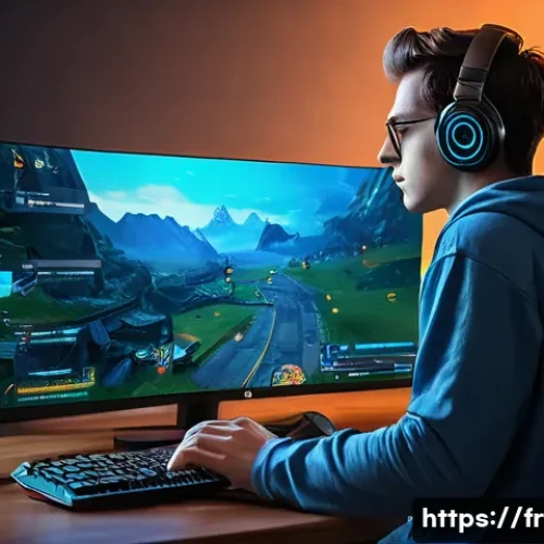 Home 23 이터널리턴 글로벌 서버 비교 - **Prompt 1: European Gamer's Smooth Experience**
"A vibrant, dynamic shot of a young adult (19-2...